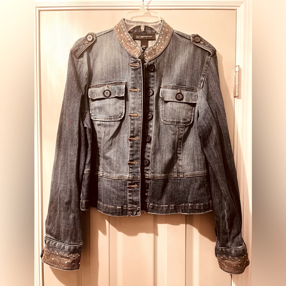 Blue Jean jacket with embellishment